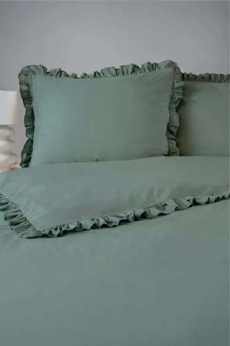 Pure 23 Едноцветно памучно спално бельо Detexpol мента