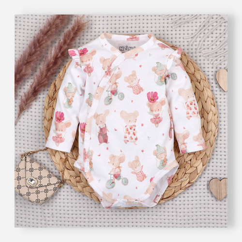 Боди Nini Little Mouse 100% органичен памук, произведено в Полша