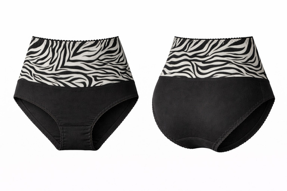 Mitex IGA WILD оформящи бикини с висока талия, изглаждащи корема wild black