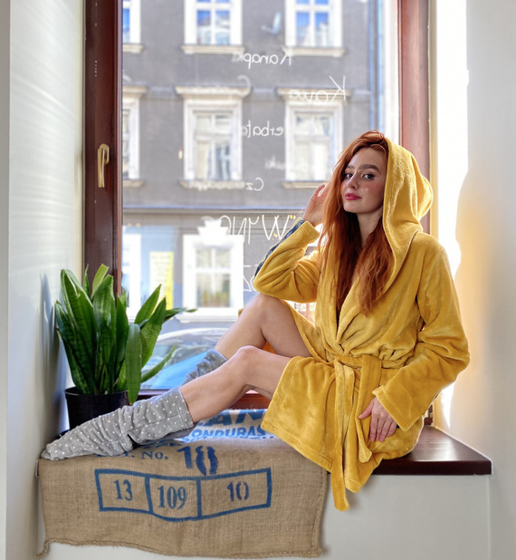 626 Abigail Дамски къс халат Forex - мед