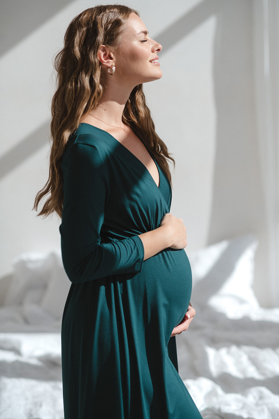 Бамбукова нощница за бременни и кърмене Star Light – удобство, елегантност, подходяща за родилния дом