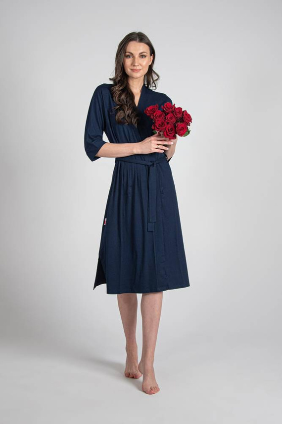 942 Visa Дълъг халат De Lafense - тъмносин