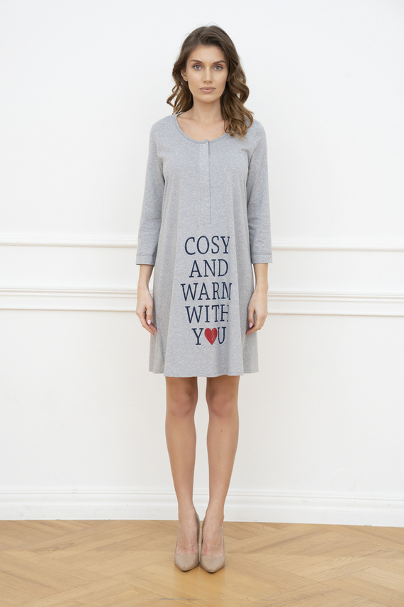 Тениска за бременност и кърмене Balm. 3/4 ръкав Italia Fashion - меланж