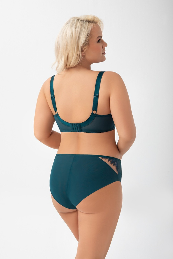 Мек сутиен Gorsenia K 950 Glen - морски, дантела, с подплънки, регулируеми презрамки