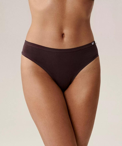 3CLP-002 Спортни бикини Atlantic – памучни, класическа кройка, чифт от 3 броя, бежово/винено/лилаво