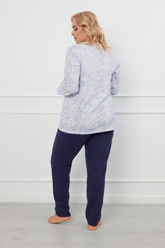 Jowita Дамска пижама с дълъг ръкав и дълъг панталон Италианска мода