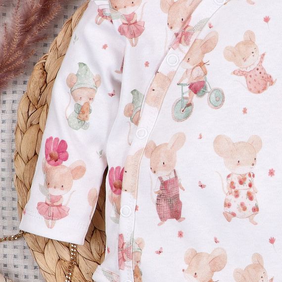 Боди Nini Little Mouse 100% органичен памук, произведено в Полша