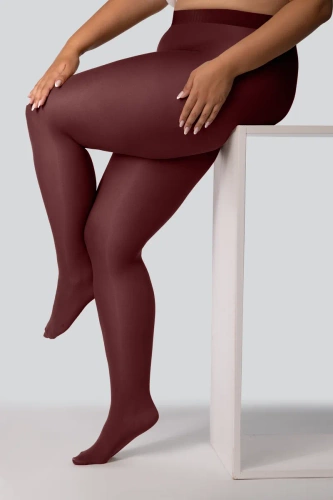 Чорапогащи Elizabeth Queen Size 70 den, цвят червено вино – гладки, матови, цветни, удобни