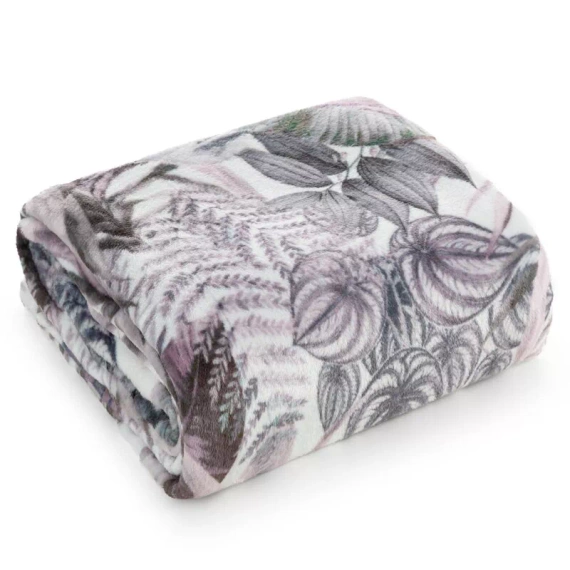 Davos 2 Одеяло за легло листа Eurofirany лилаво сиво