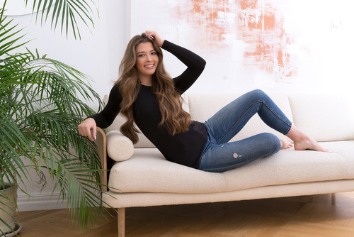 Блуза Ibiza дамска с дълъг ръкав Италианска мода - черна