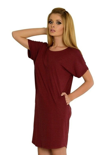 523 Нощна риза Paula kr. ръкав - графит