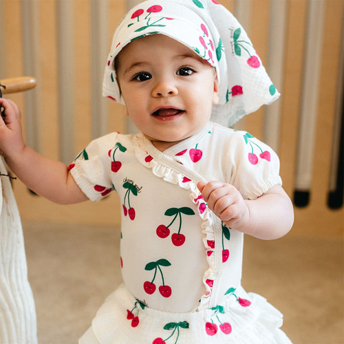 Боди за бебе Eevi Cherry  къс ръкав памук удобно