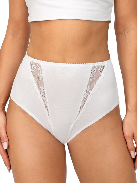 Слипове 238 Donna white – памучни дамски слипове с дантелени вложки