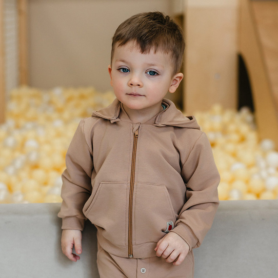 Детски спортен комплект Eevi Snack Time памук суитшърт качулка панталон