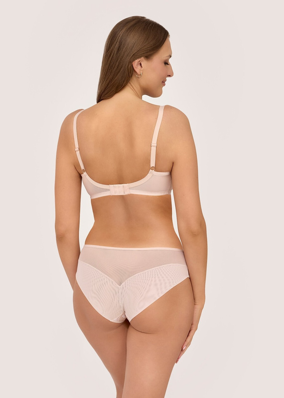Класически бежови бикини Ava 2239 Cashmere с бродерия и тюл