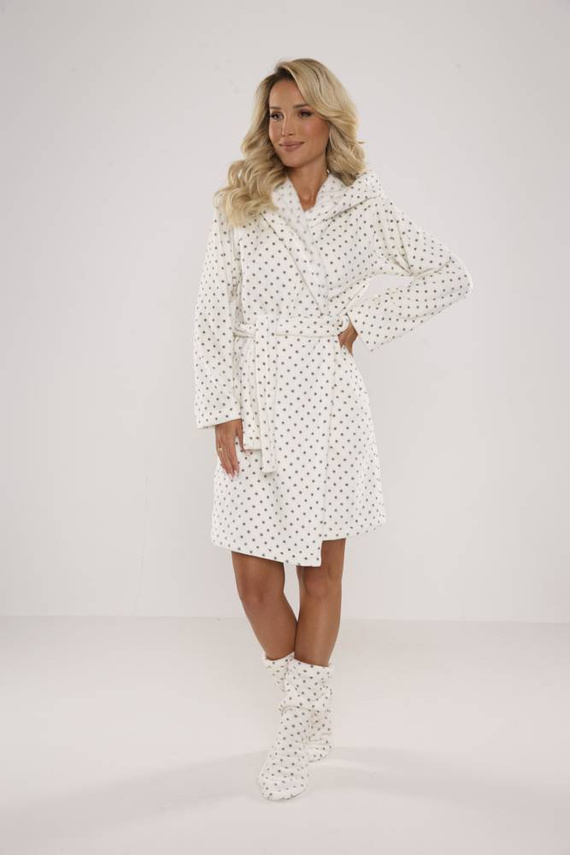 546 Melanie Къс дамски халат Forex - екрю