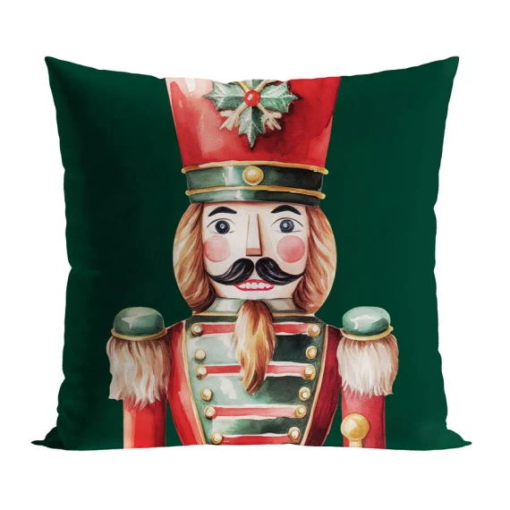 PBN279 Лешникотрошачки Коледна калъфка за възглавница Marquisette зелена