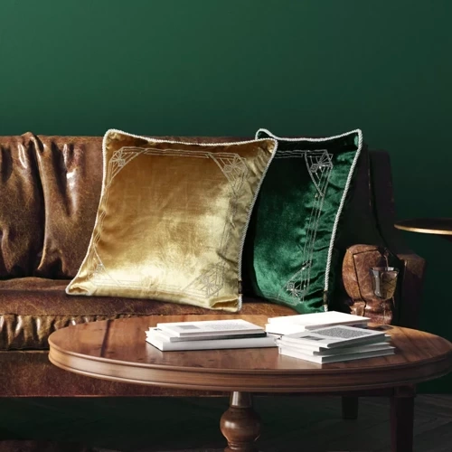 Royal 9 велурена калъфка с кристали Eurofirany мед