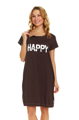 9504 Doctor Nap - Нощница за бременни и кърмачки от памук - комфорт и удобство за бъдещата майка - кафява