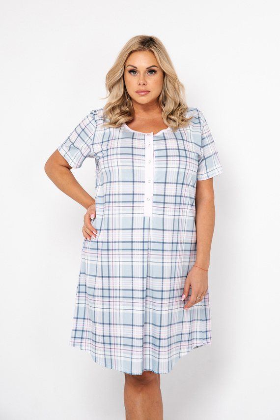 Нощница с къс ръкав Allison Италианска мода - принт