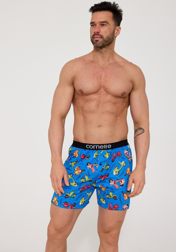 Cornette 881/03 Classic Мъжки боксерки 100% памук Синьо с принт Vespa
