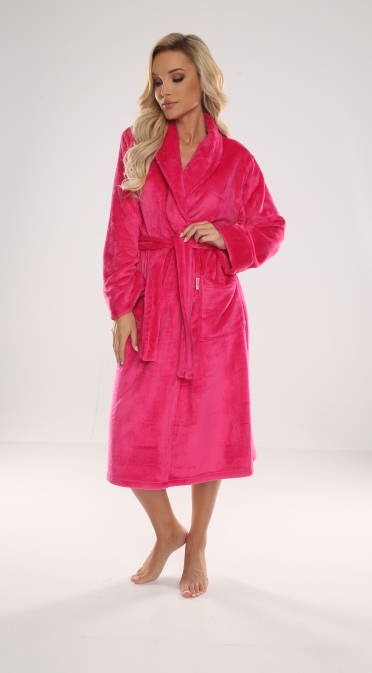 628 Abigail Дълъг дамски халат Forex - малина 