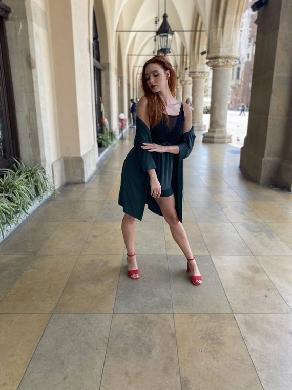 612 Artemise Дамска пижама Forex - зелена