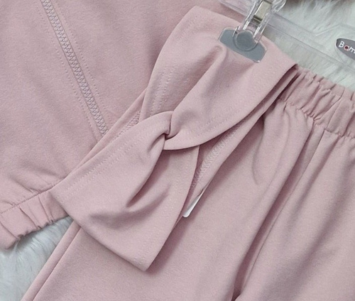 Детска лента за глава Gracja Bambarillo, пудрово розова - стилна и удобна за момиче