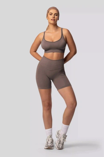 Spaio PUSH-UP PRO моделиращи безшевни шорти фитнес висок колан taupe