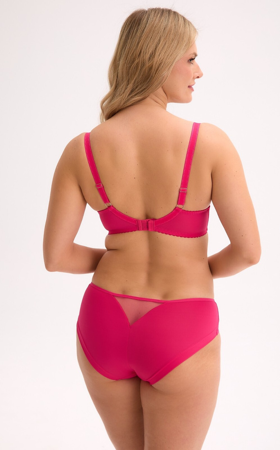 Полумек сутиен BS 1322 Rhea Gaia фуксия – флорална бродерия, с банели,