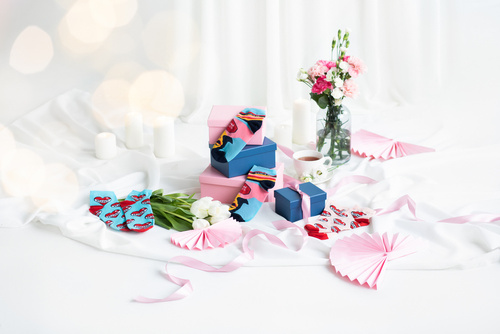 K89S Super Mama Чорапи за крака Италианска мода - тъмно синьо/цветни