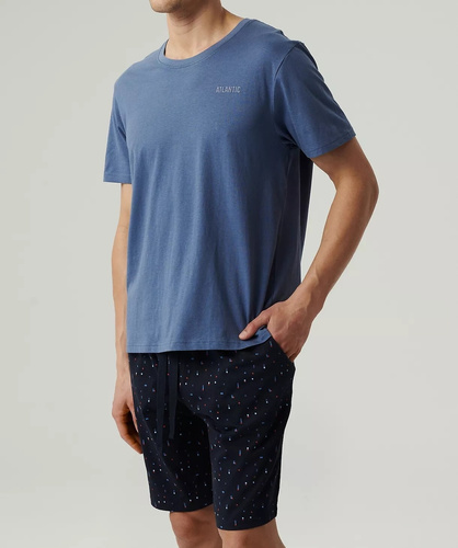 NMP-385 Мъжка пижама с къс ръкав Atlantic - тъмносиня