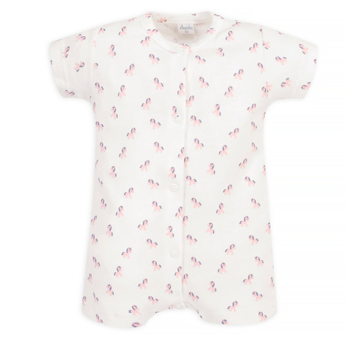 Lovely Day Rampers с цип Пинокио ​​- коне в цвят екрю