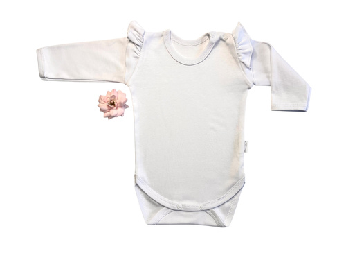 Момичешко боди в цвят екрю BD15227 - памучно и нежно