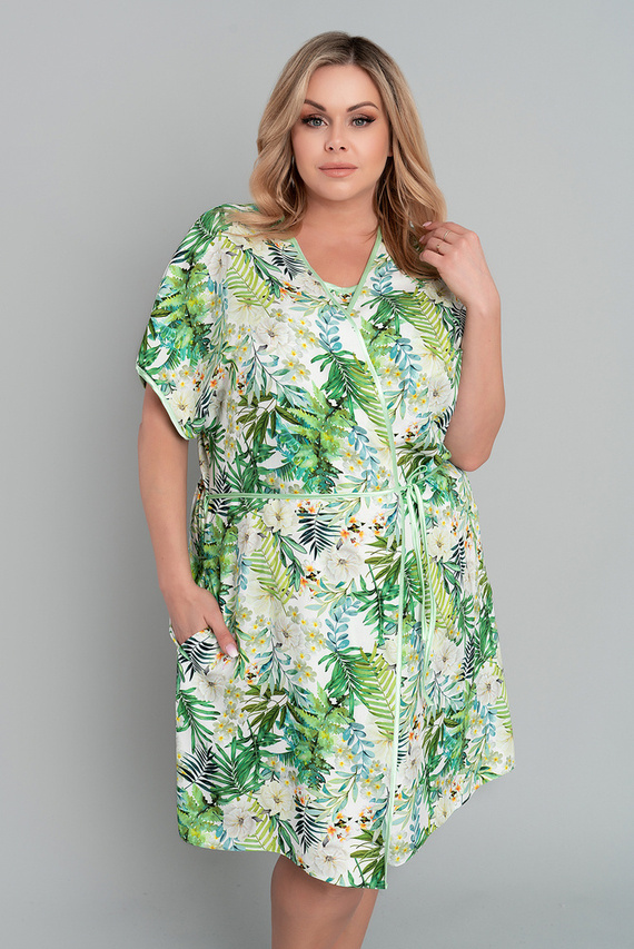 Florina Дамски халат за баня Италианска мода - печат на листа