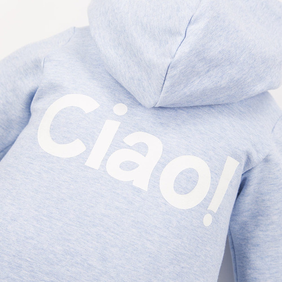 Анцуг с качулка Ciao Eevi - син меланж