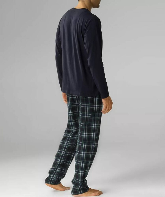 NMP-375 Мъжка пижама с дълъг ръкав, атлантическо синьо зелено