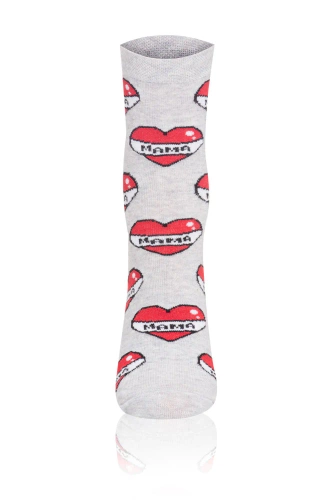 S122D Мама Дълги чорапи Италианска мода - сиво
