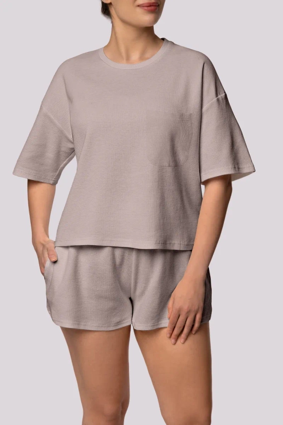 Cozy shortsleeve Piżama damska Mona różowy