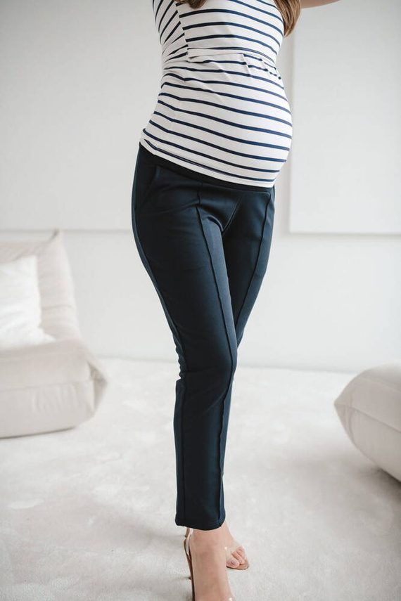 Класически морски панталон за бременни Milk&Love GraceFit Mama