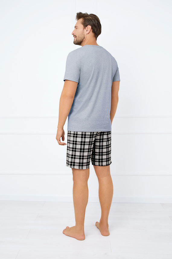 Klark Мъжка пижама с къс ръкав, къси панталони Италианска мода - меланж/принт 
