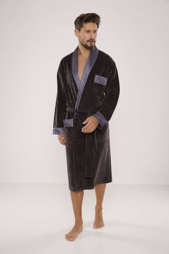 773 Мъжки форекс халат за баня Bonjour - графит