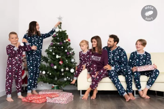 Детска пижама Sid Италианска мода - бордо принт 