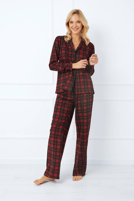 Nicola Дамска пижама с дълъг ръкав и дълъг панталон Италианска мода - принт