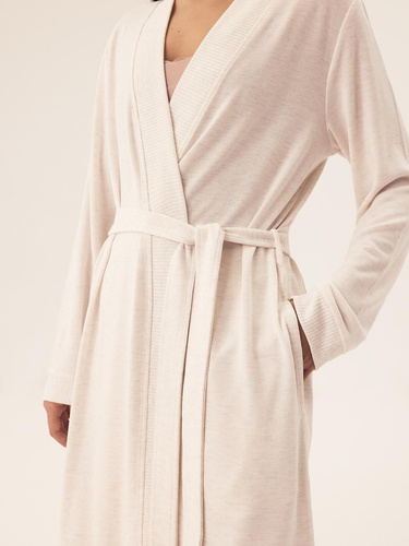 43014 Дамски халат Boar Henderson - кремав