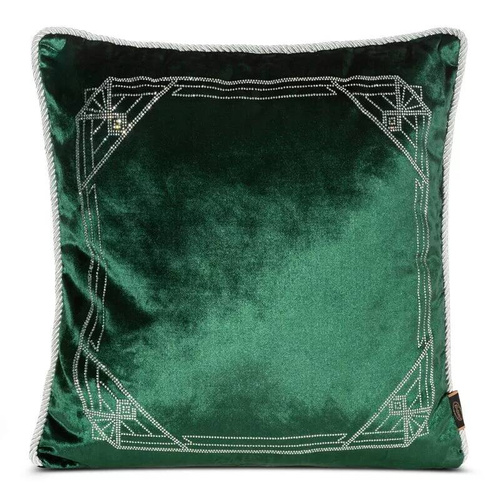 Royal 9 кадифена калъфка с кристали Еврофирана зелена