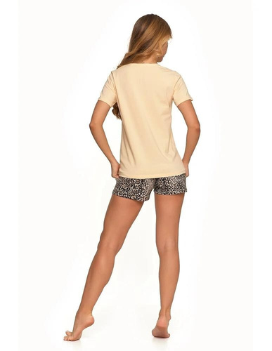 PDD3200-014, PDD3500-013 Дамска пижама Moraj с къс ръкав - бежова