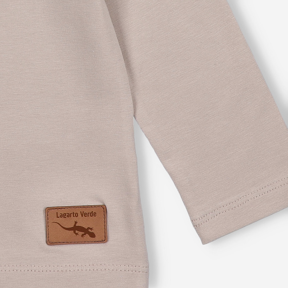 KAR-3005 Блуза с дълъг ръкав Lagarto Verde за момичета, бежова – стилна, памучна, полско производство