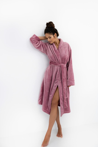 Дамски халат Chana Sensis в цвят Heather - елегантен и удобен, от мека материя