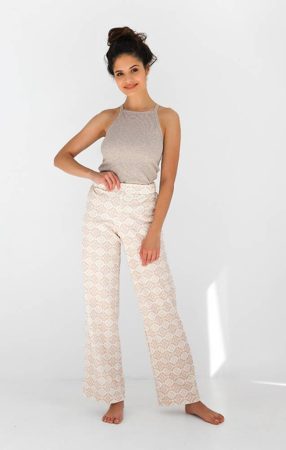 Женска пижама Francesca Sensis - бежова